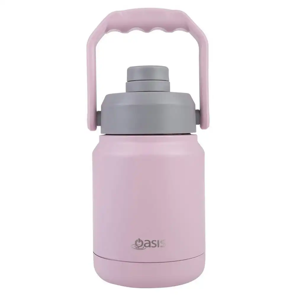 Oasis 1.2L Insulated Mini Jug Stainless Steel Bottle w/ Carry Handle Carnation