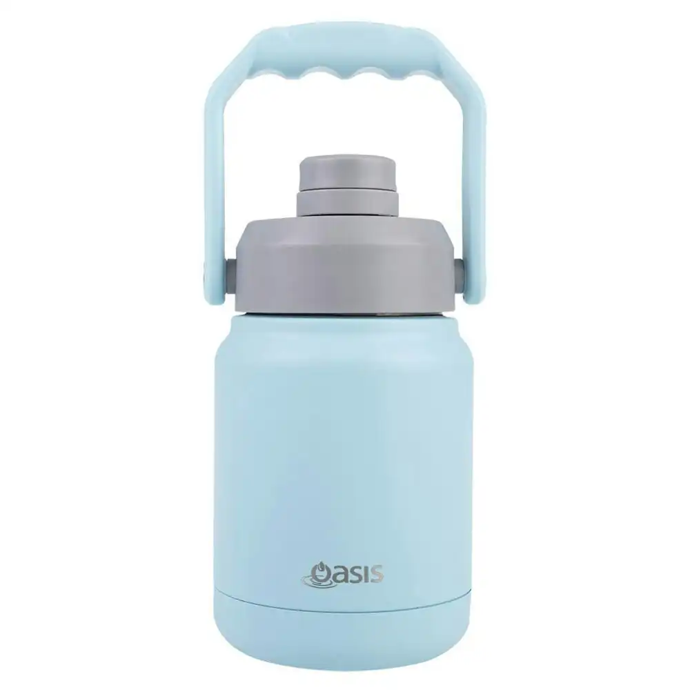 Oasis 1.2L Insulated Mini Jug Stainless Steel Bottle w/Carry Handle Island Blue