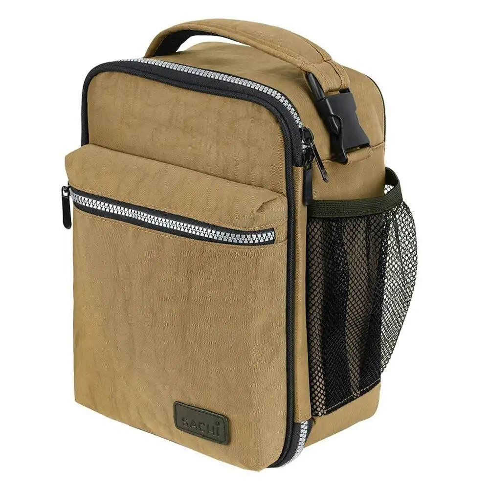 Sachi Explorer 28cm Insulated Lunch Storage Bag w/ Bottle Holder/Pocket Khaki