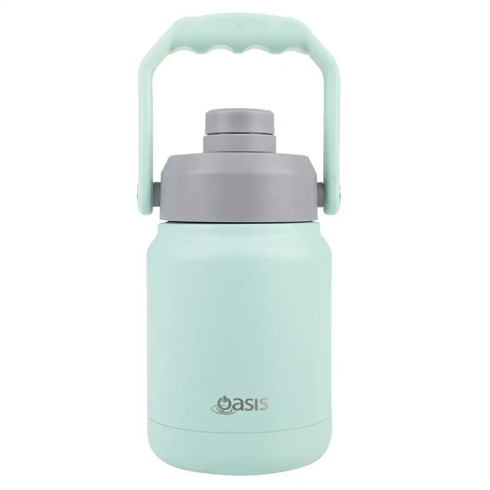 Oasis 1.2L Insulated Mini Jug Stainless Steel Drink Bottle w/Carry Handle Mint