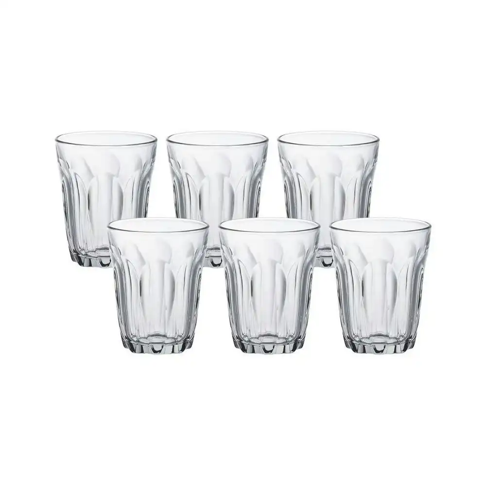 6pc Duralex Provence 130ml Tempered Glass Kitchen Drinking Cups/Glasses Set