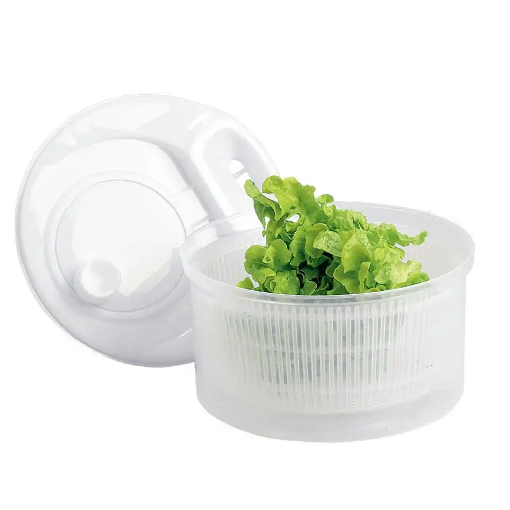 Cuisena Salad Spinner Vegetable Water Remover Flusher/Dryer Kitchen Utensil WHT