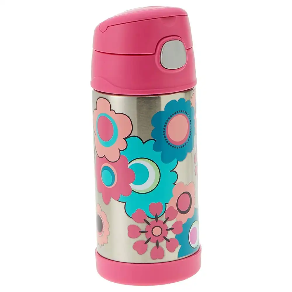 Thermos 355ml Funtainer Vacuum Insulated Drink Bottle Flower Stainless Steel