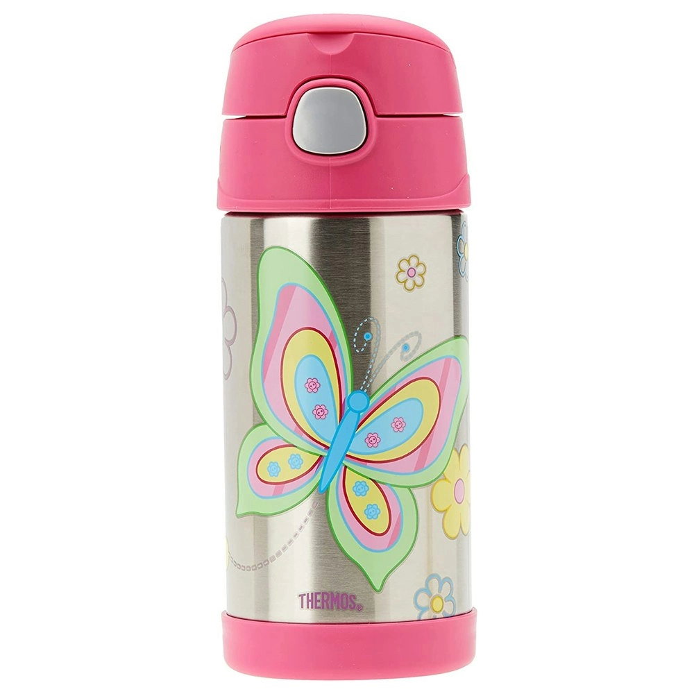 Thermos 355ml Funtainer Vacuum Insulated Drink Bottle Butterfly Stainless Steel