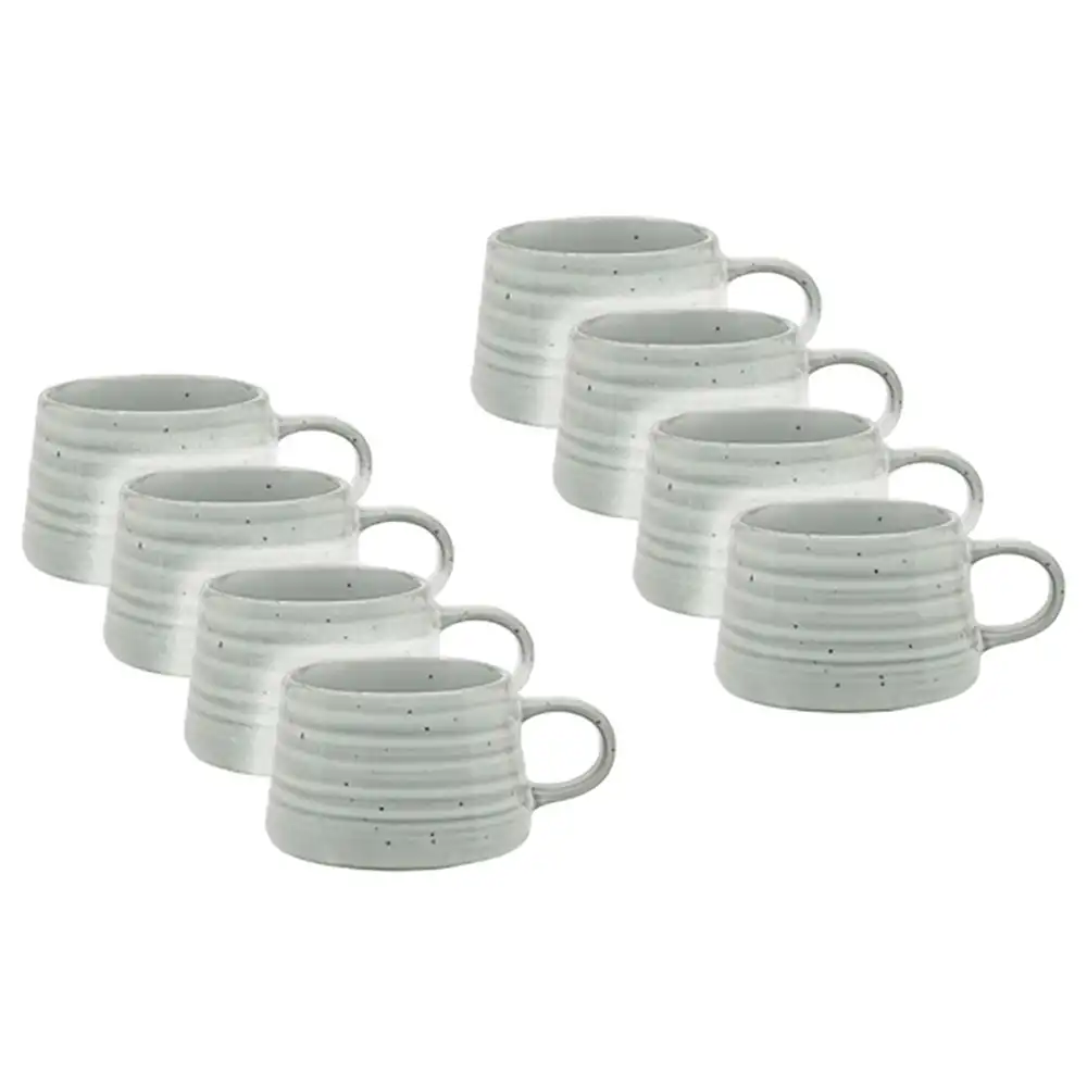 8x Ecology Ottawa 85ml Macchiato Tea Stoneware Cup Coffee Drinking Mug Lichen GR