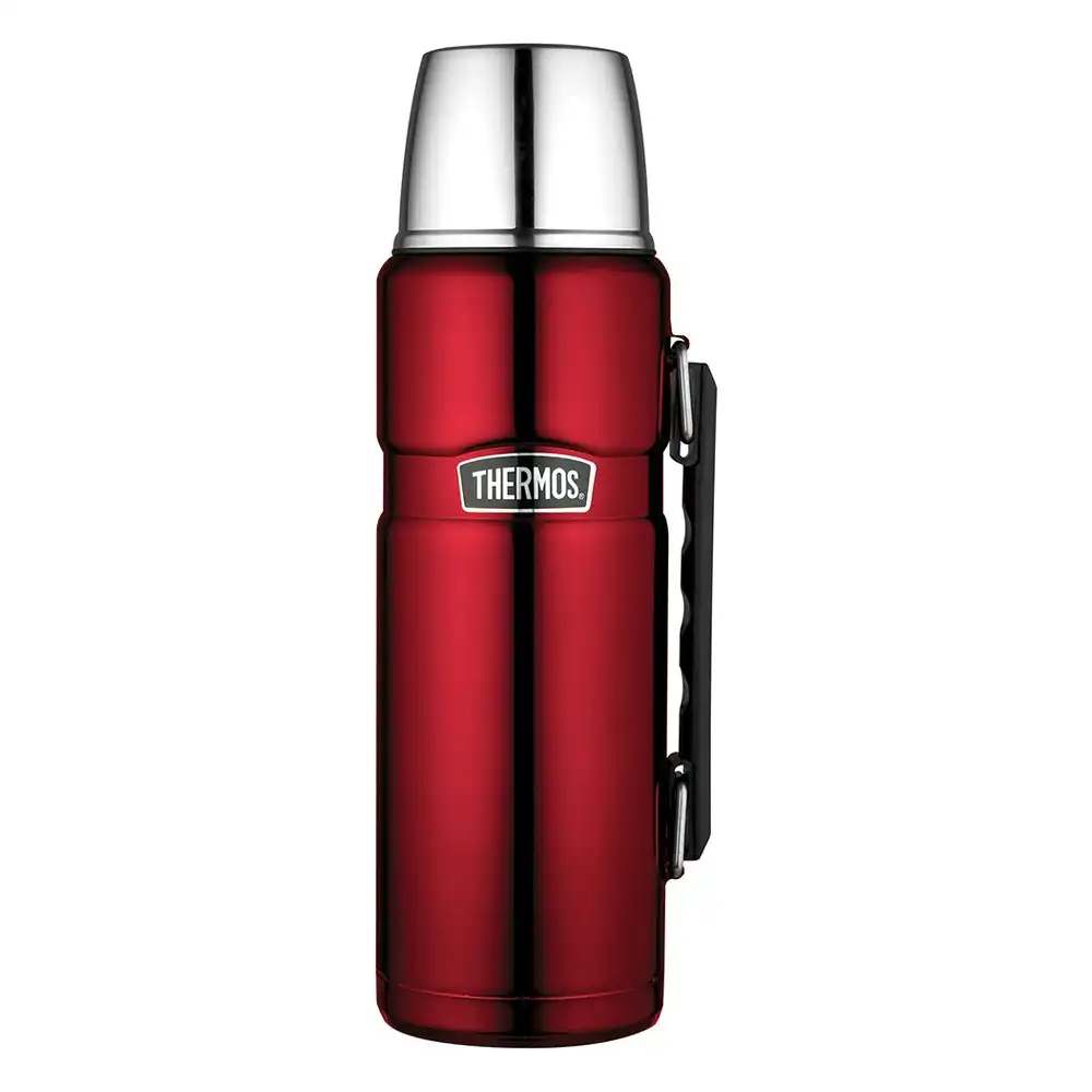 Thermos Stainless Steel King Vacuum Insulated Flask Drink Bottle Red 1.2L
