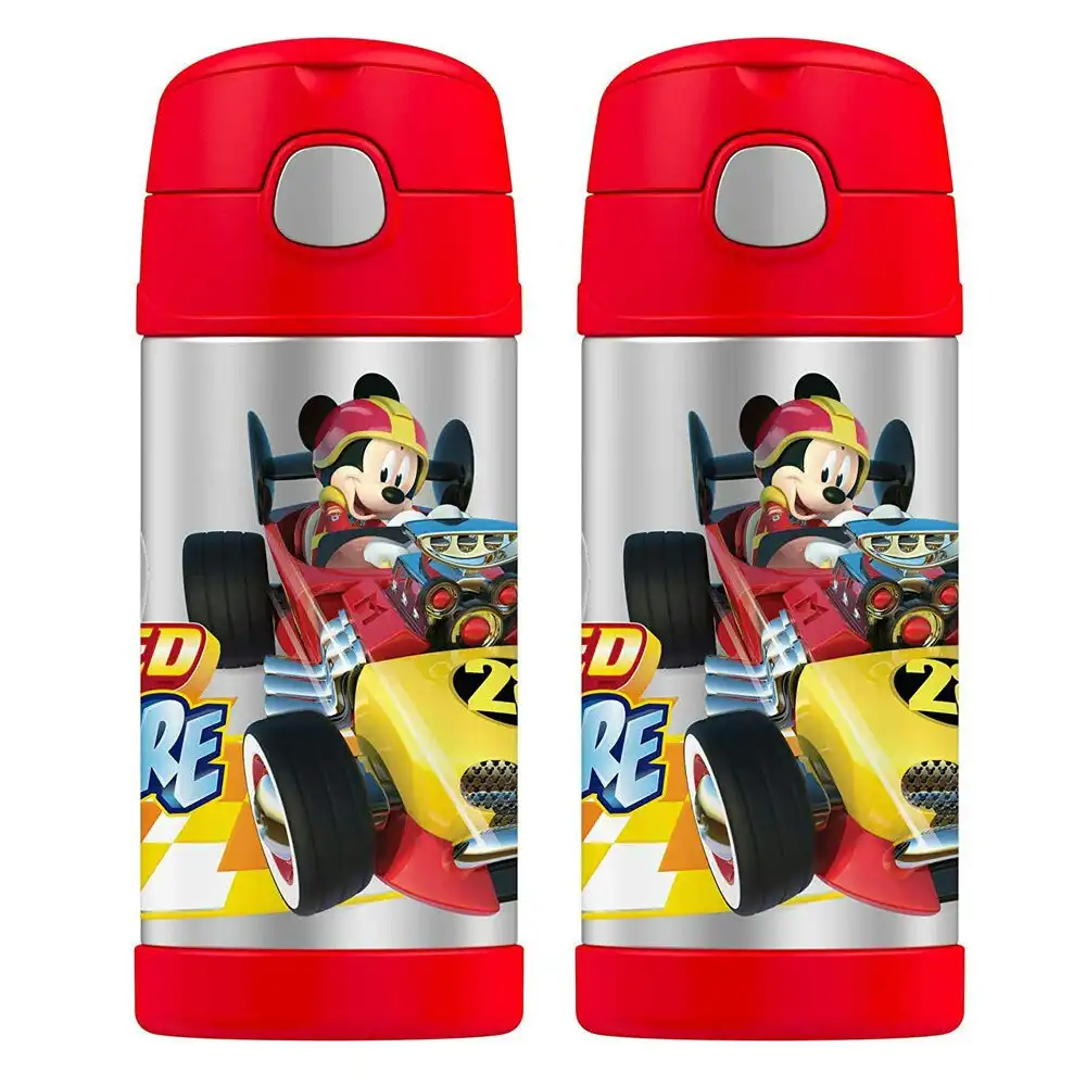 2x Thermos 355ml Funtainer Vacuum Insulated Drink Bottle Mickey Stainless Steel