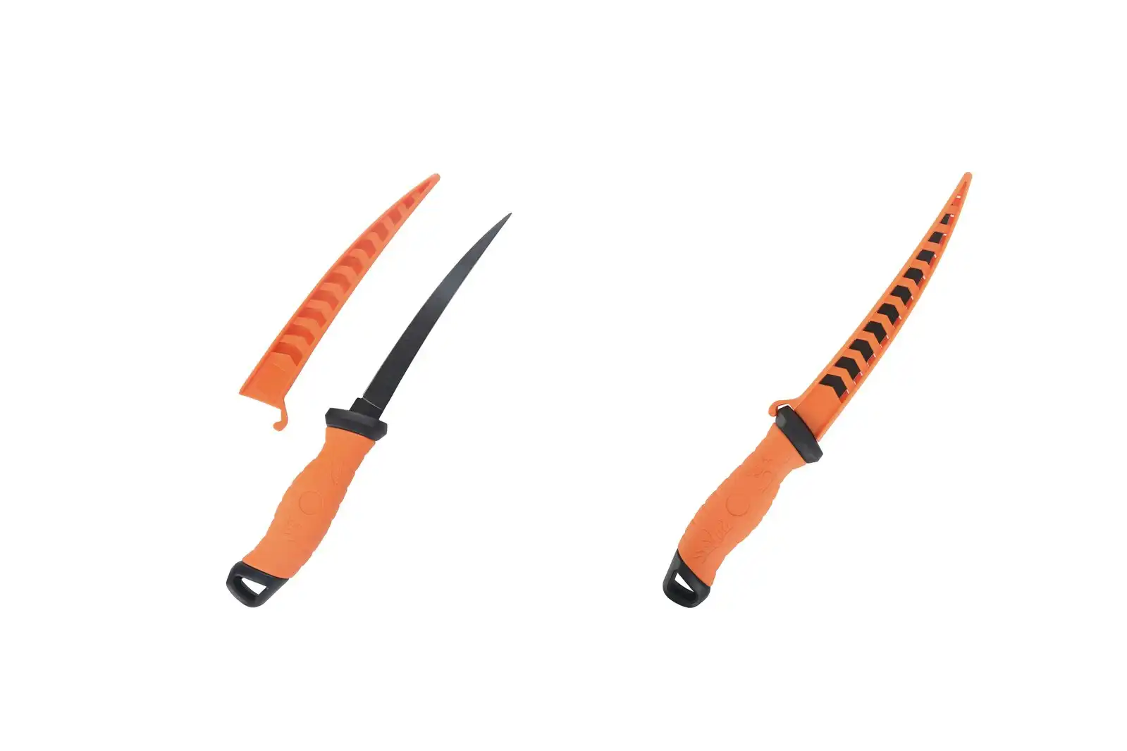 Fishteck 20cm Pro Series Sharp Fillet Knife w/ Sheath Cover Fish/Meat Orange
