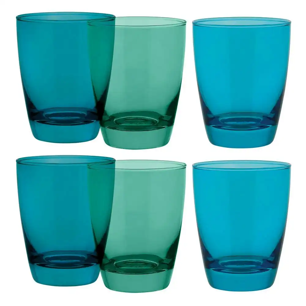 6pc Ocean Tiara Greens 365ml DOF Drinking Tumbler/Cocktail/Juice Glasses Set