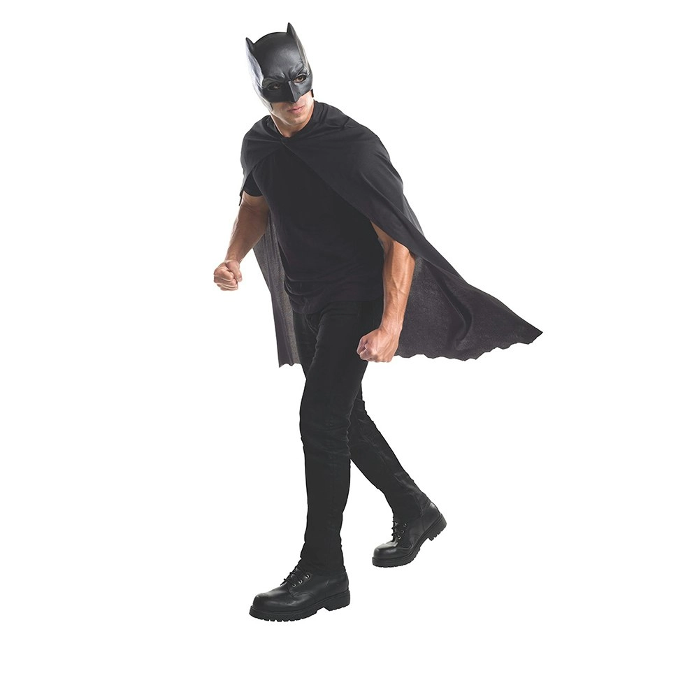 DC Comics Batman Cape And Mask Set Adult Superhero Costume/Halloween Party Black