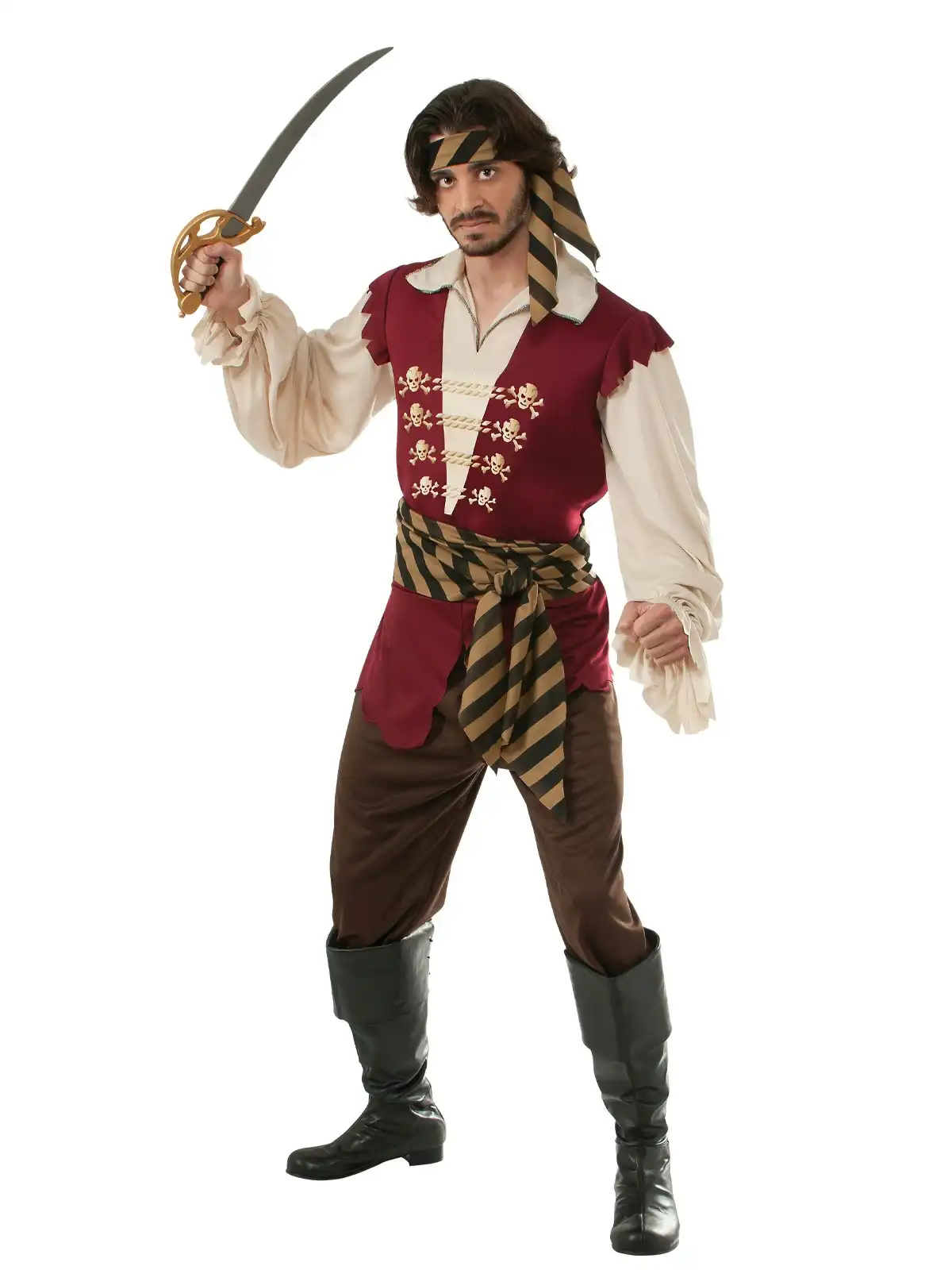 Rubies Pirate Raider w/Eyepatch Men's/Adults Dress Up Party Costume Size STD