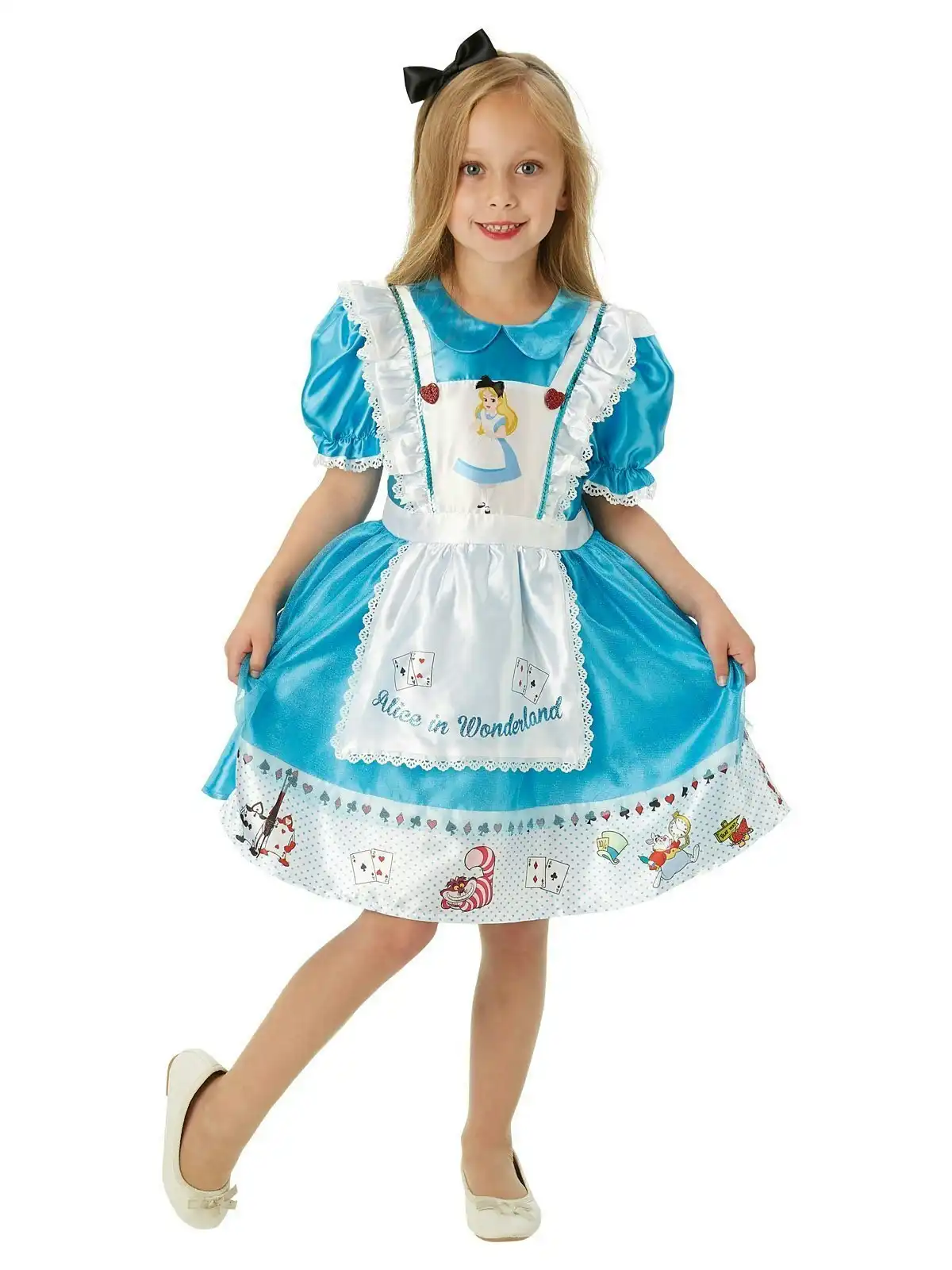 Disney Alice In Wonderland Deluxe Dress Up Costume Kids/Children/Girls Size 4-6