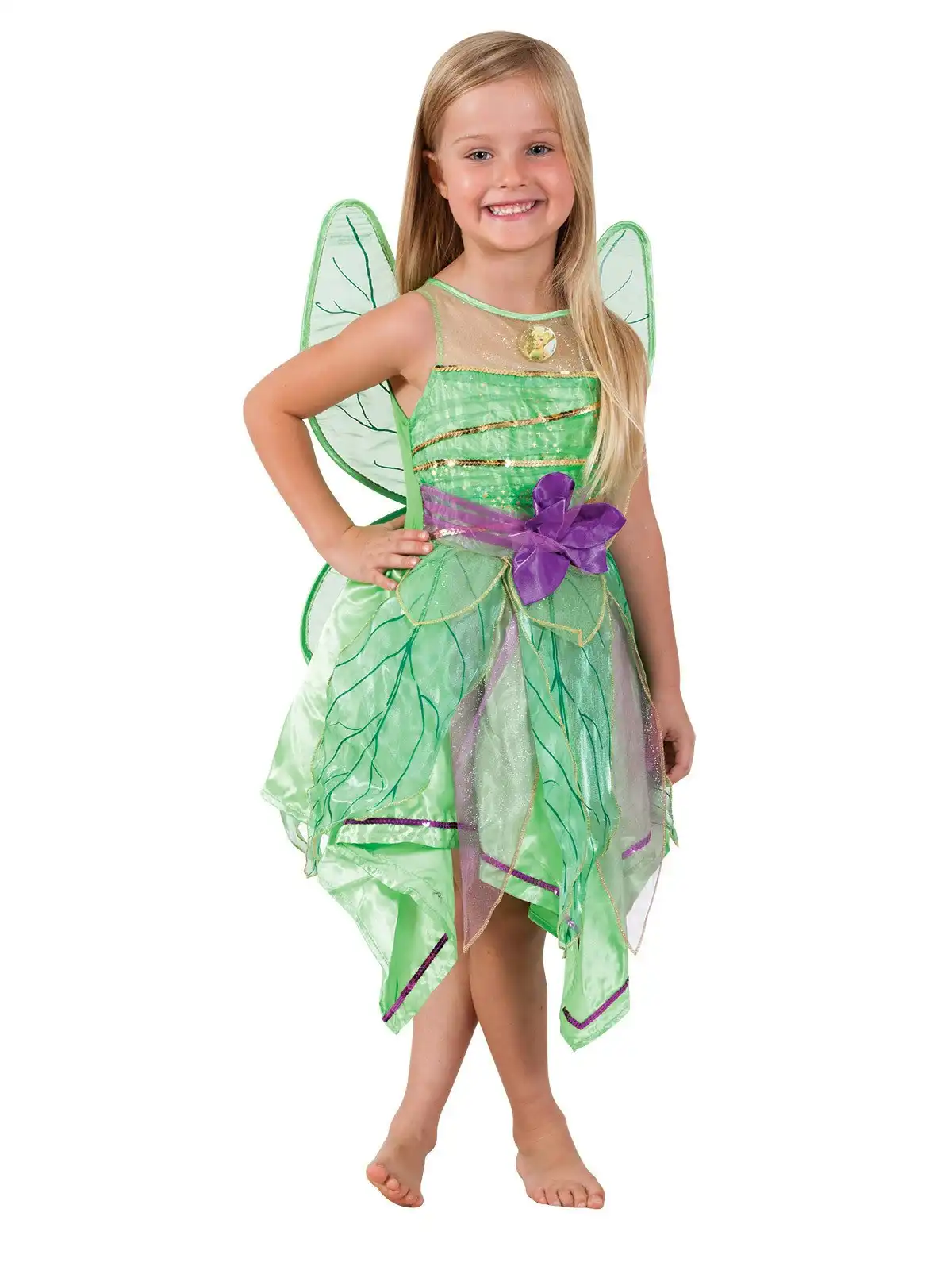 Disney Tinker Bell Crystal Dress Up Costume Kids/Children/Girls Size 4-6
