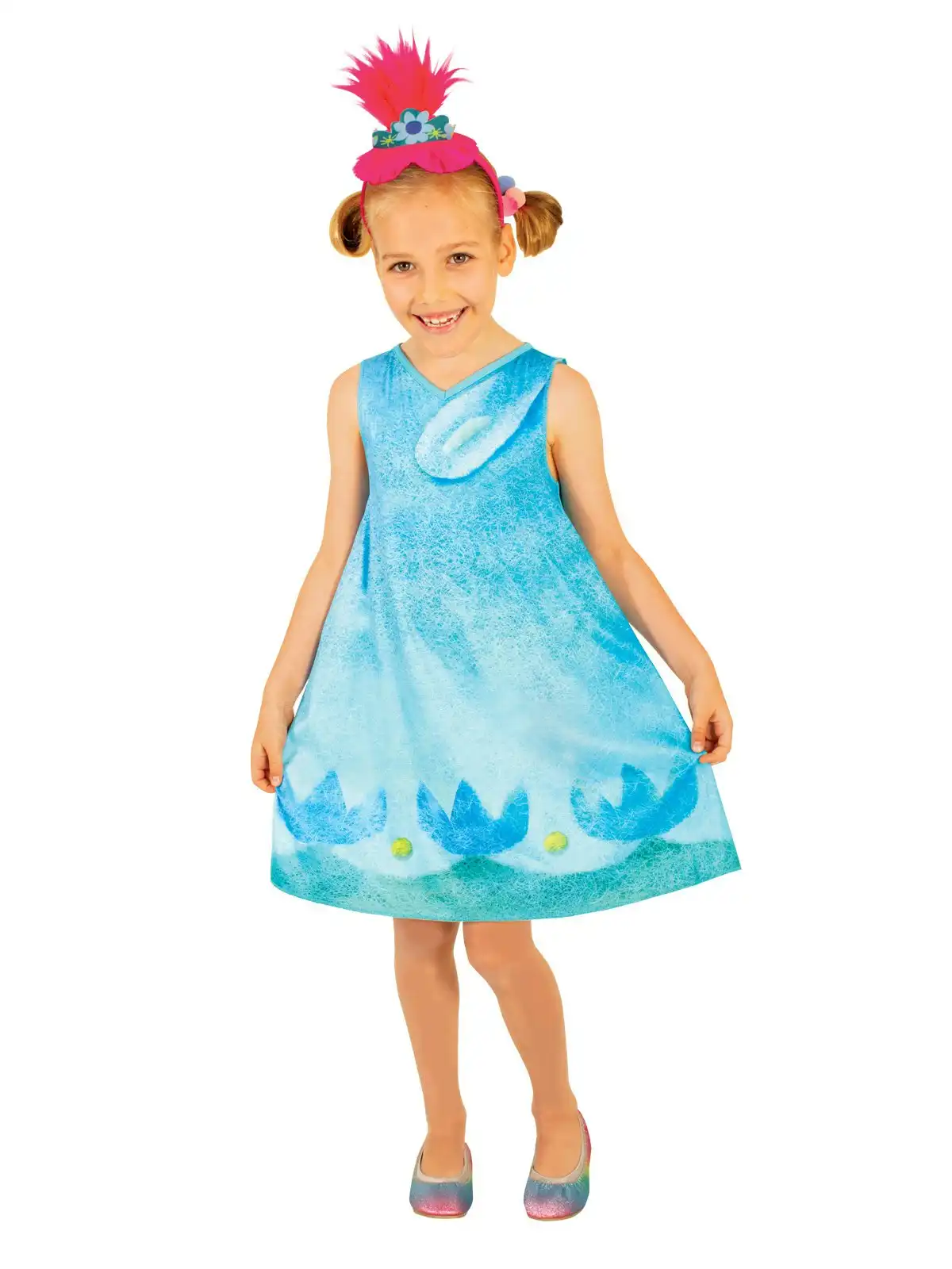 Rubies Poppy Trolls 2 Dress Up Kids/Girls Halloween Party Costume Size 4-6y