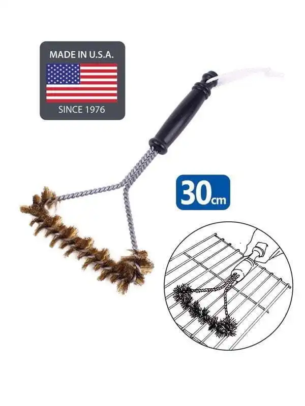White Magic 30cm Brass Spiral Barbecue/BBQ Grill Cleaning Brush Cleaner Small