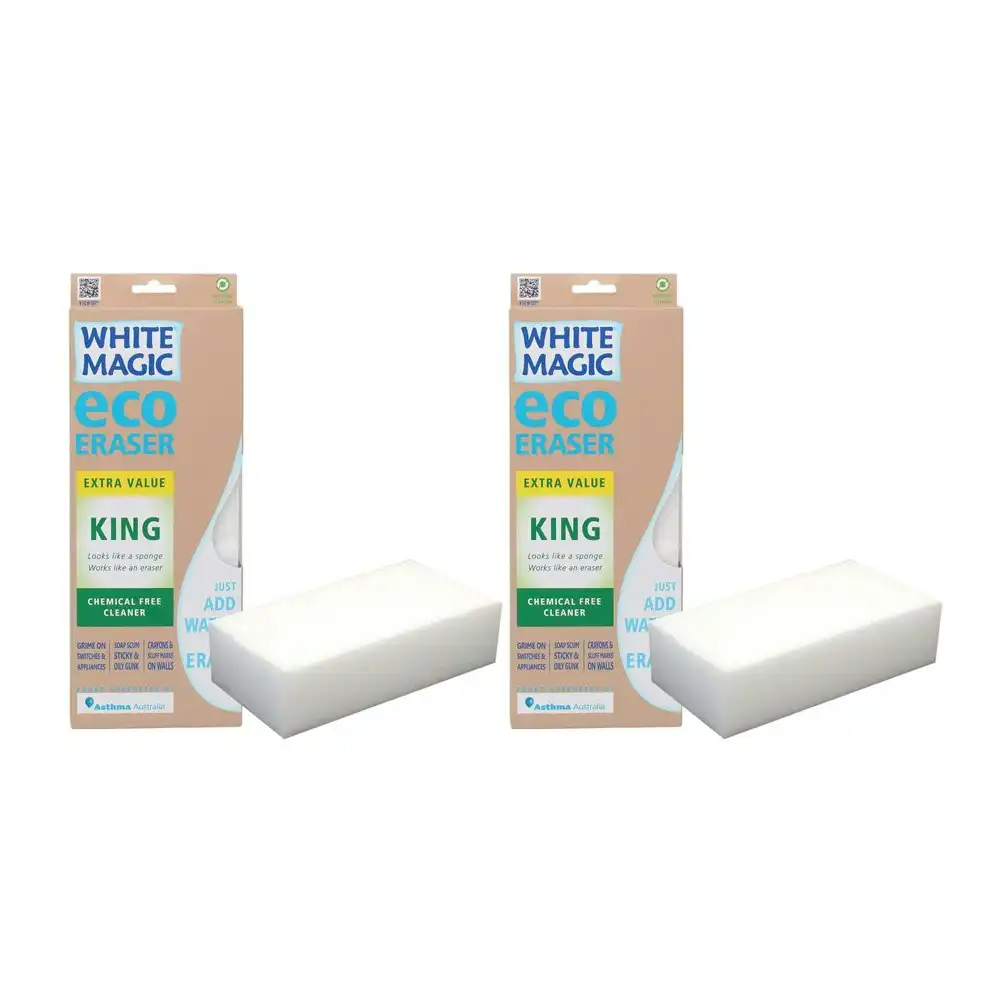 2x White Magic 28cm King Eraser Sponge Kitchen Cleaning Stain Remover Cleaner WH