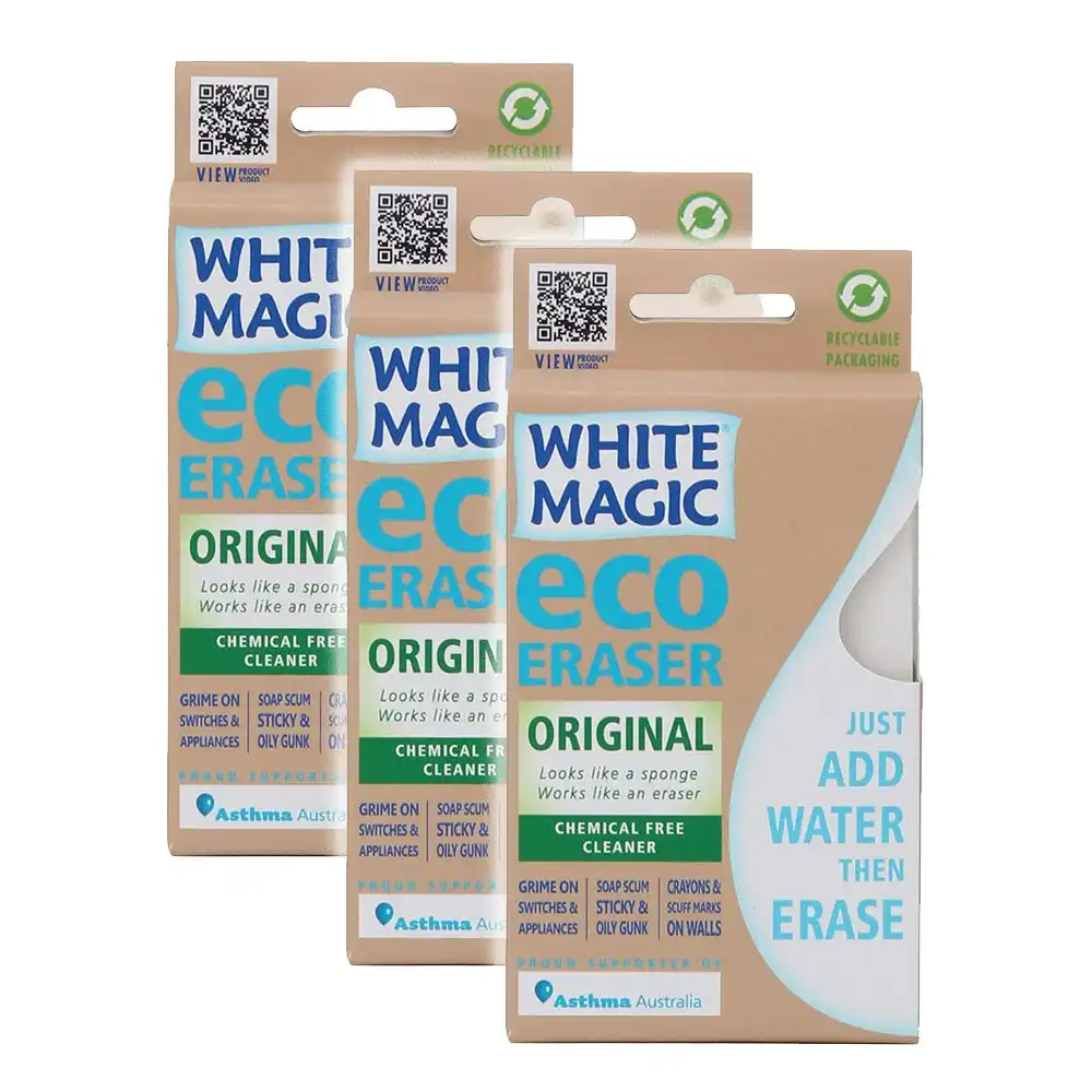 3x White Magic Home/Floor/Wall/Door Original Eco Eraser Sponge Marks Cleaner