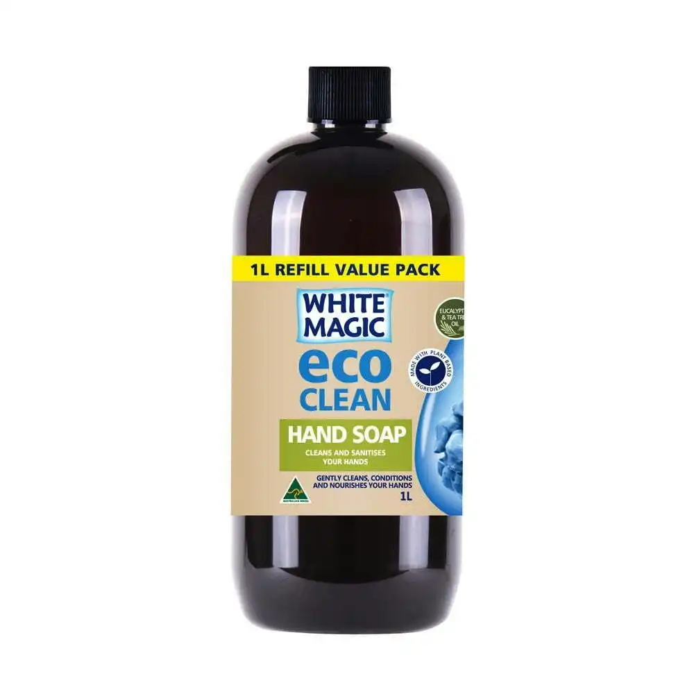 White Magic Eco Clean 1L Hand Soap Refill Home/Bathroom Hand Washing Liquid