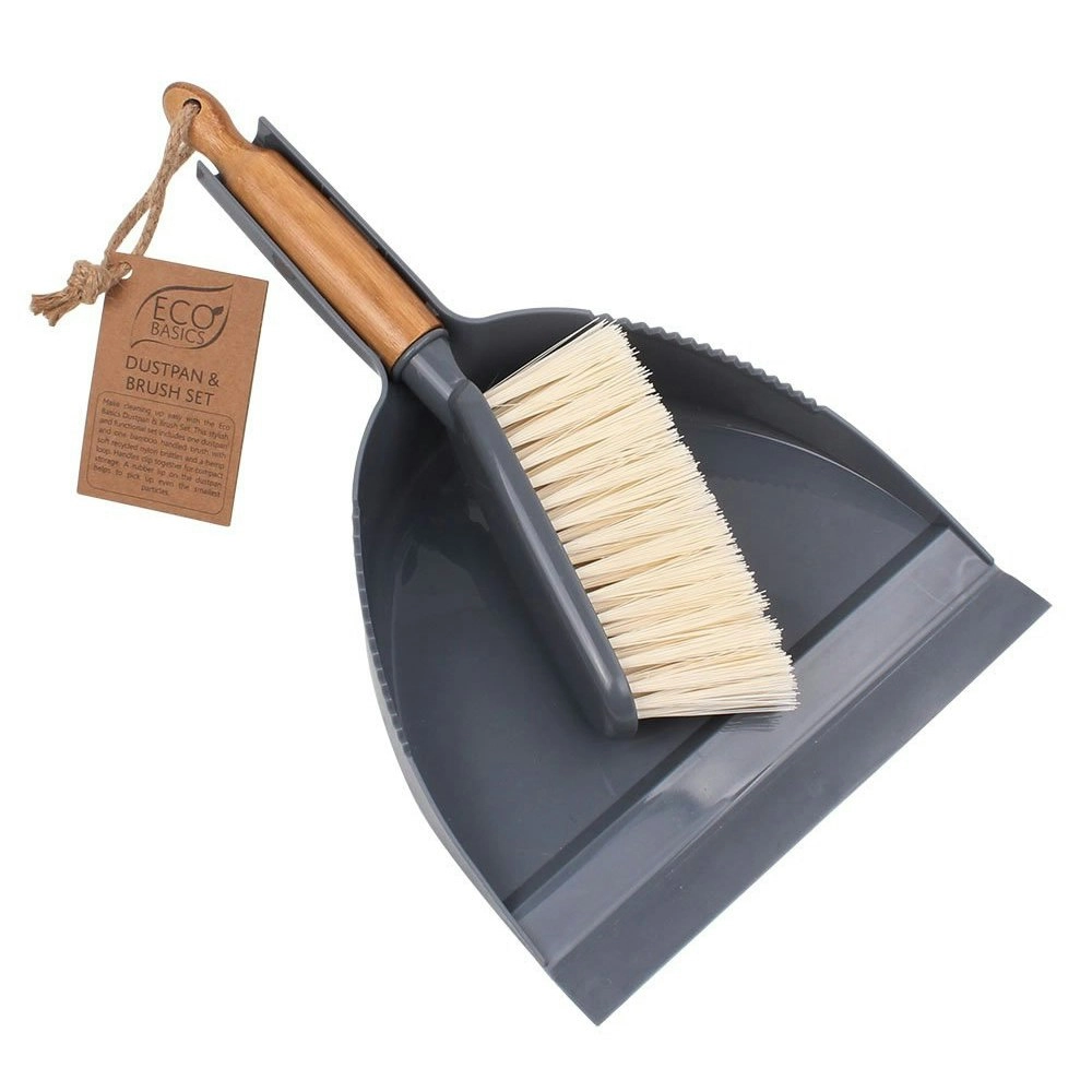 White Magic Bamboo/Recycled Eco Basics Hand Dustpan/Brush Indoor/Outdoor Set