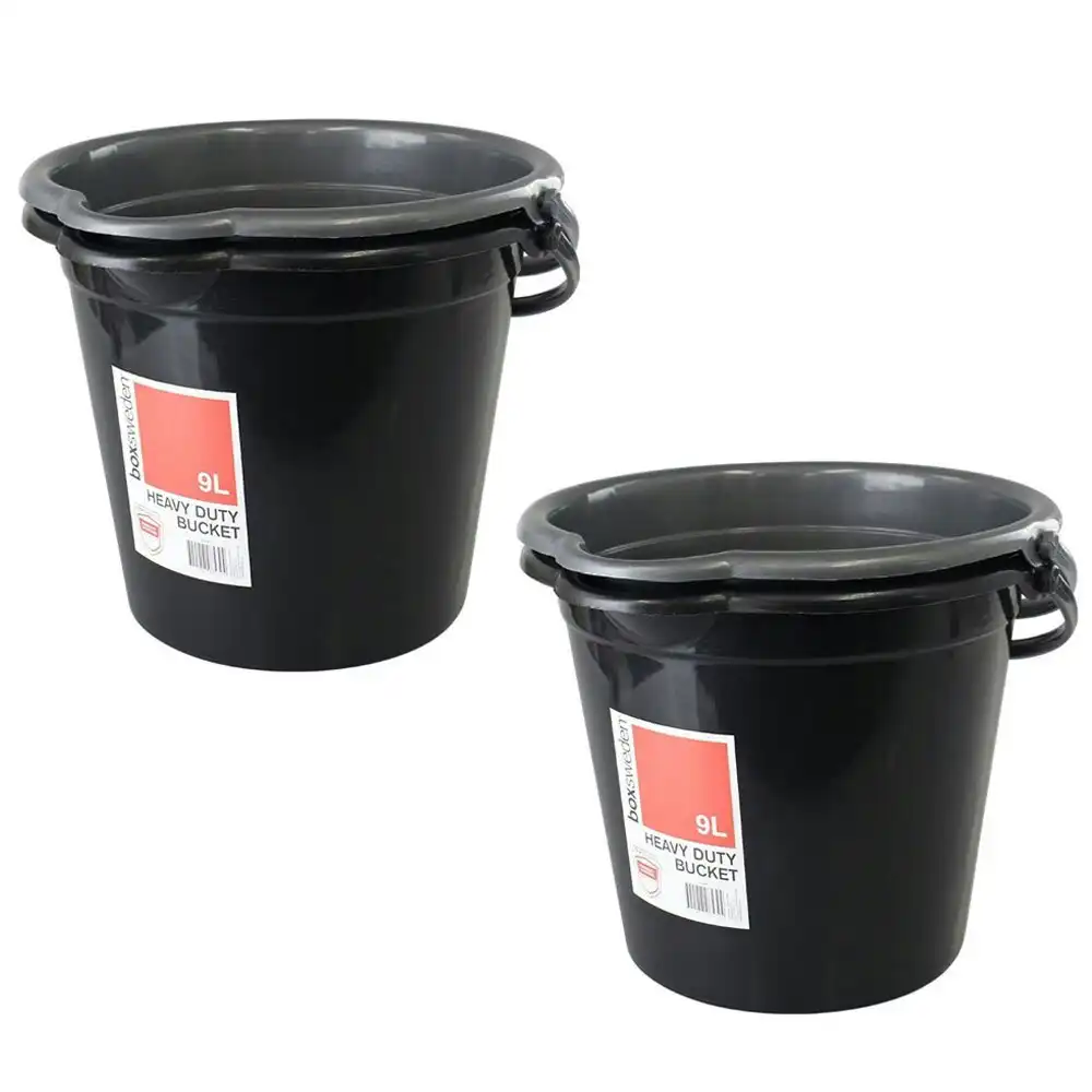 4x Boxsweden Heavy Duty Bucket 9L w/ Sprout Water Storage Vessel Container Asst