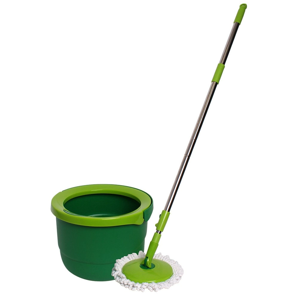 Sabco Smart Compact 130cm Spin Mop w/ Bucket Floor/Surface Cleaner Set Green