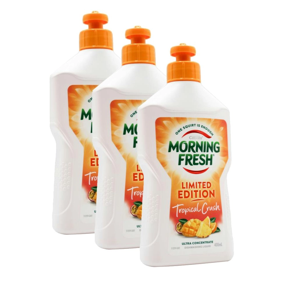 3x Morning Fresh 400ml Dishwashing Liquid Tropical Crush Kitchen/Food/Dishes