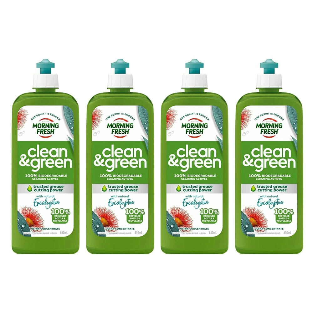 4x Morning Fresh Ultra Concentrate Dishwashing Cleaning Liquid Eucalyptus 650ml