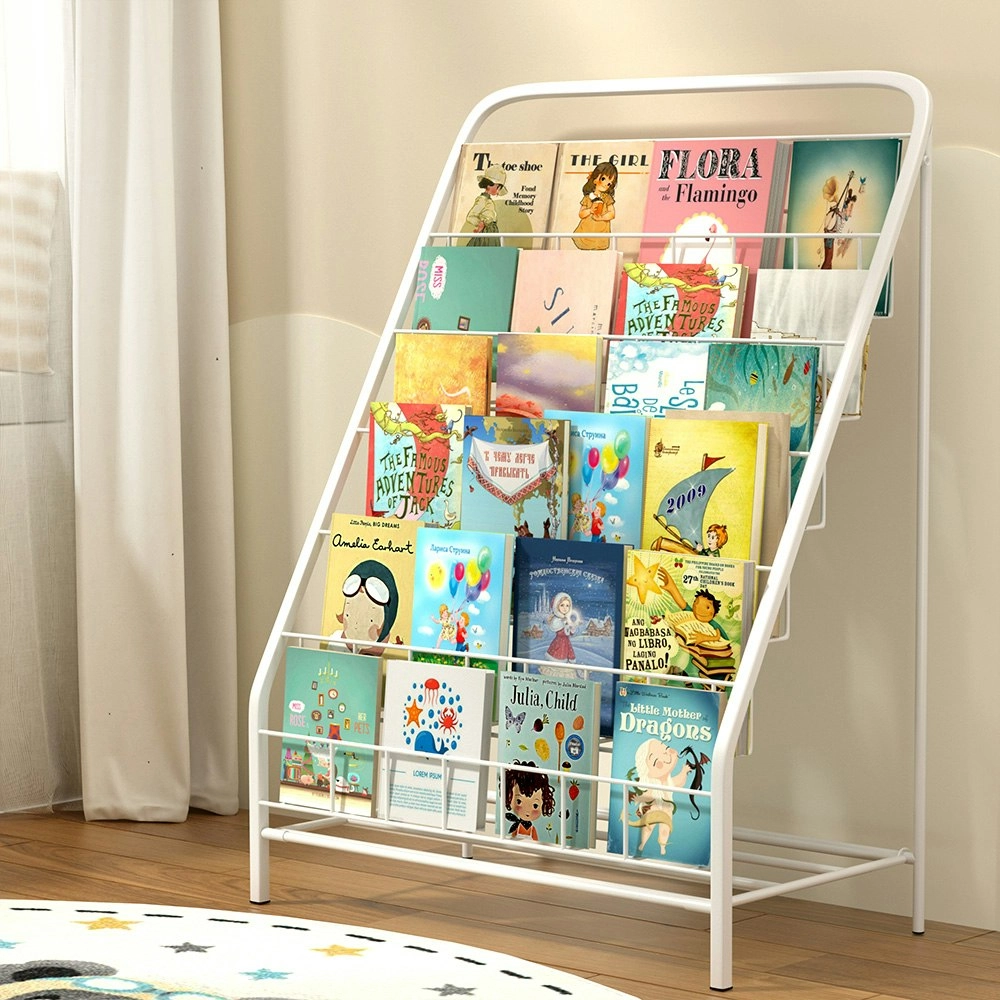 Keezi 6 Tiers Kids Bookshelf Magazine Rack Bookcase Organiser Foldable