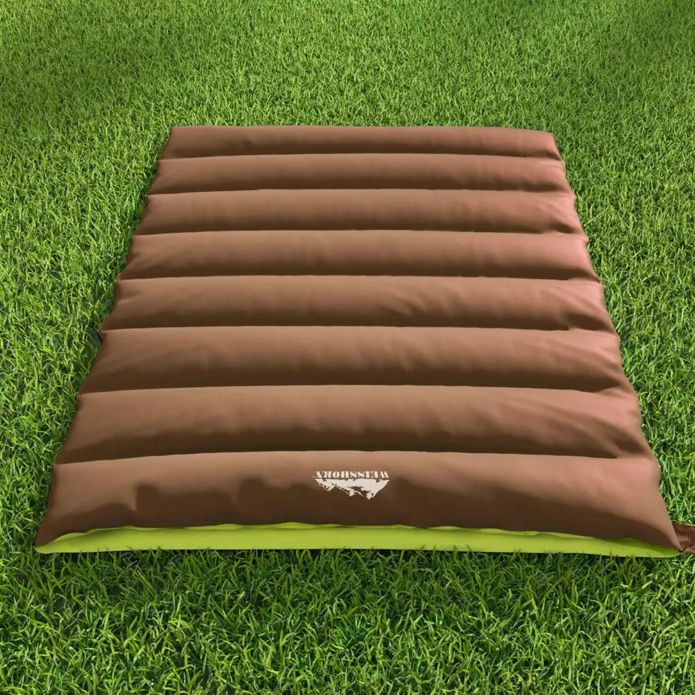 Weisshorn Sleeping Bag Double Thermal Camping Hiking Tent Brown -5℃