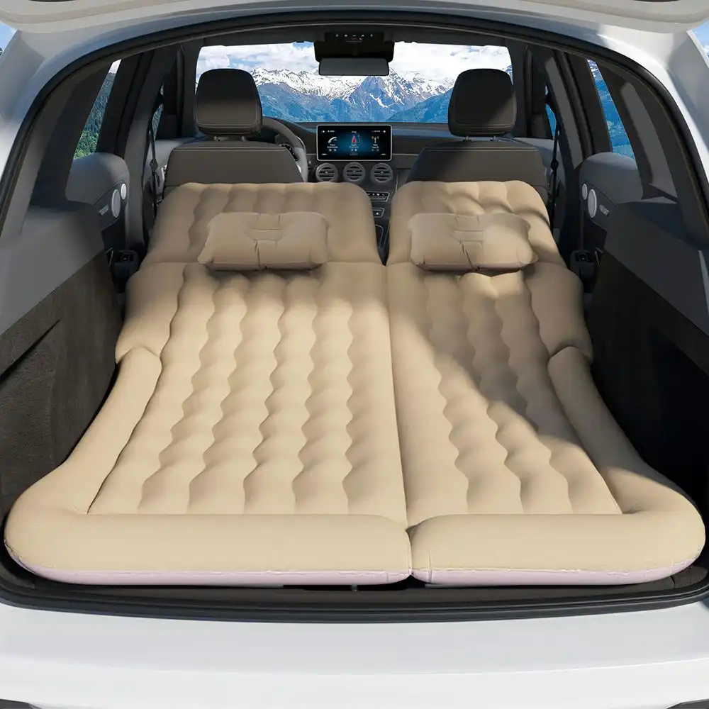 Weisshorn Car Mattress 175x130 Inflatable SUV Back Seat Camping Bed Beige