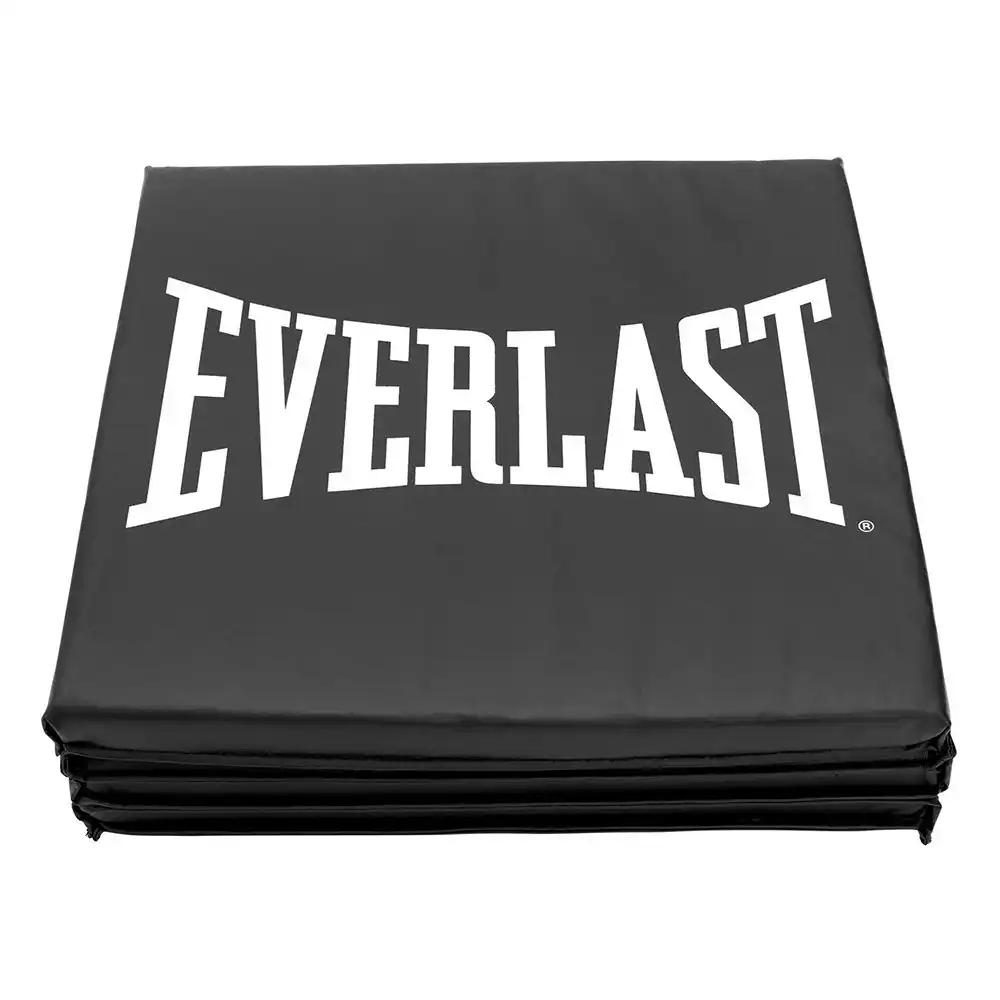 Everlast Foldable Thick Non Slip Gym Mat Workout Yoga Exercise Black 180x60cm