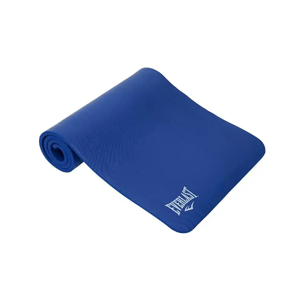 Everlast Gym Thick Non Slip Exercise Mat Workout Fitness Yoga Blue 183x61cm