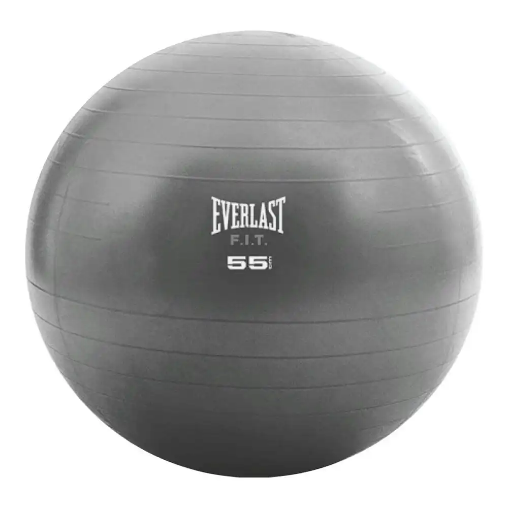 Everlast Core Strength Inflatable Yoga Fitness/Exercise Gym Fit Ball 55cm Grey