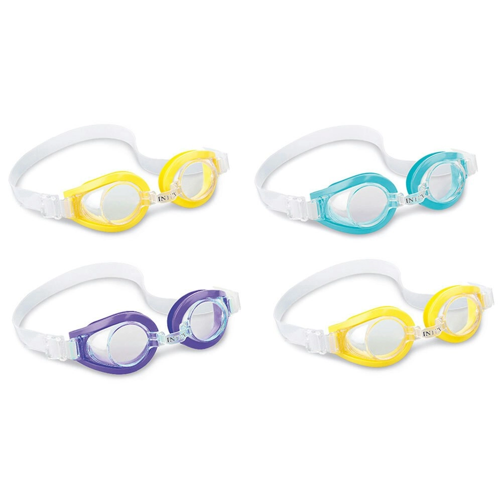 4x Intex Play Kids/Children Swimming/Beach Eye Goggles Swim Eyewear 3-10y Assort