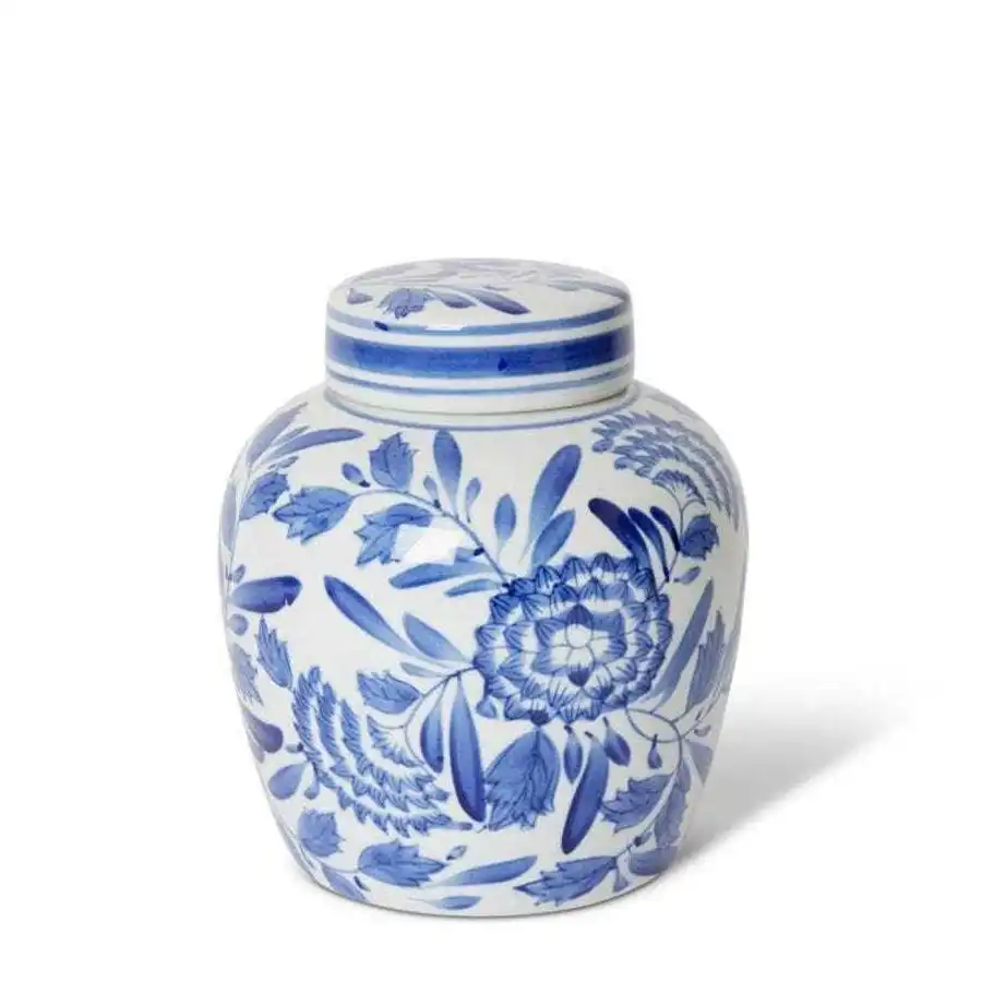 E Style Rosalie 20cm Porcelain Ginger Jar Home Decorative Vase Blue/White