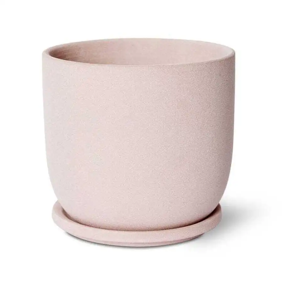 E Style Allegra 19cm Ceramic Plant Pot w/ Saucer Home Decor Planter Pink