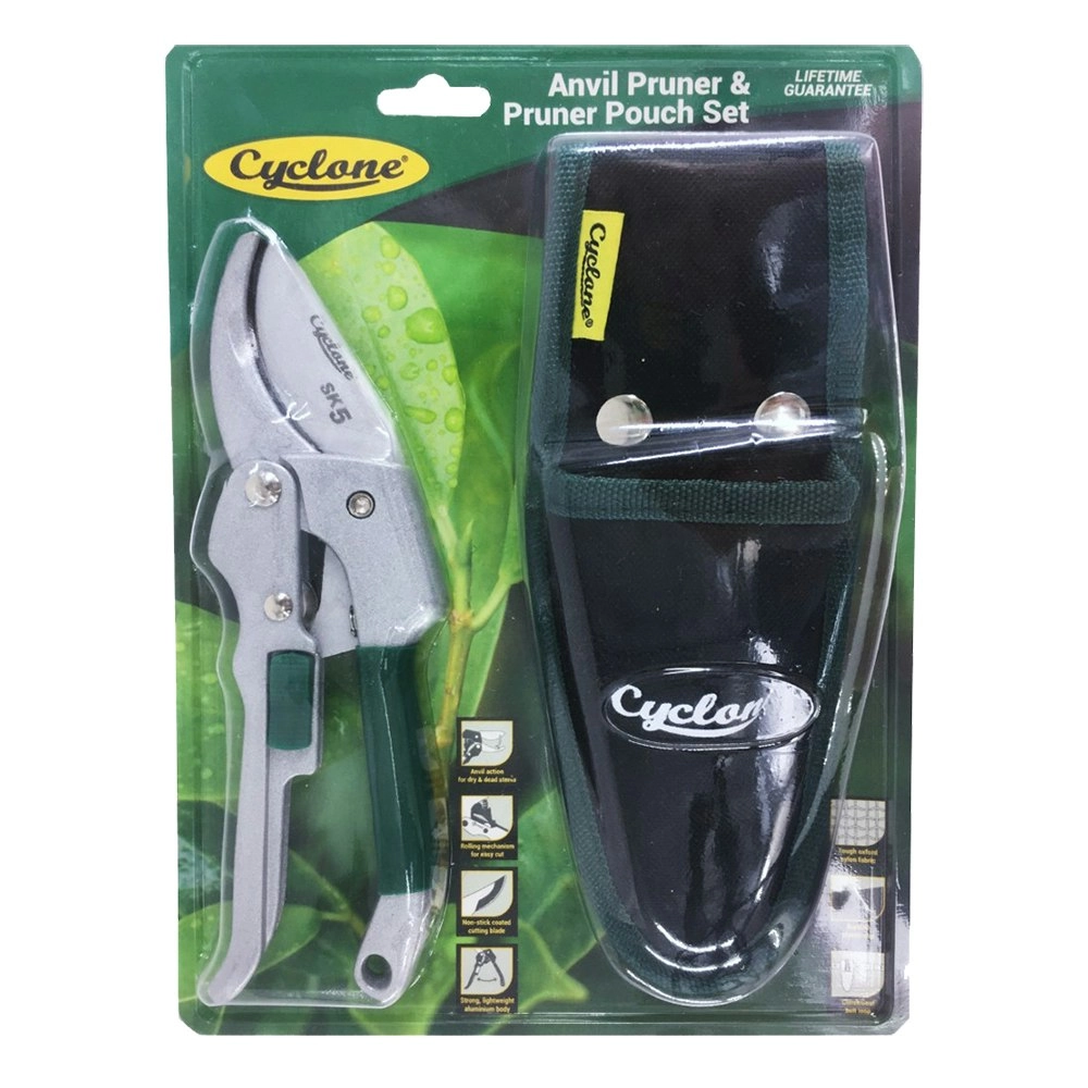 2pc Cyclone Anvil Pruner & Pouch Set Plant/Flowers Cutting/Gardening/Pruning