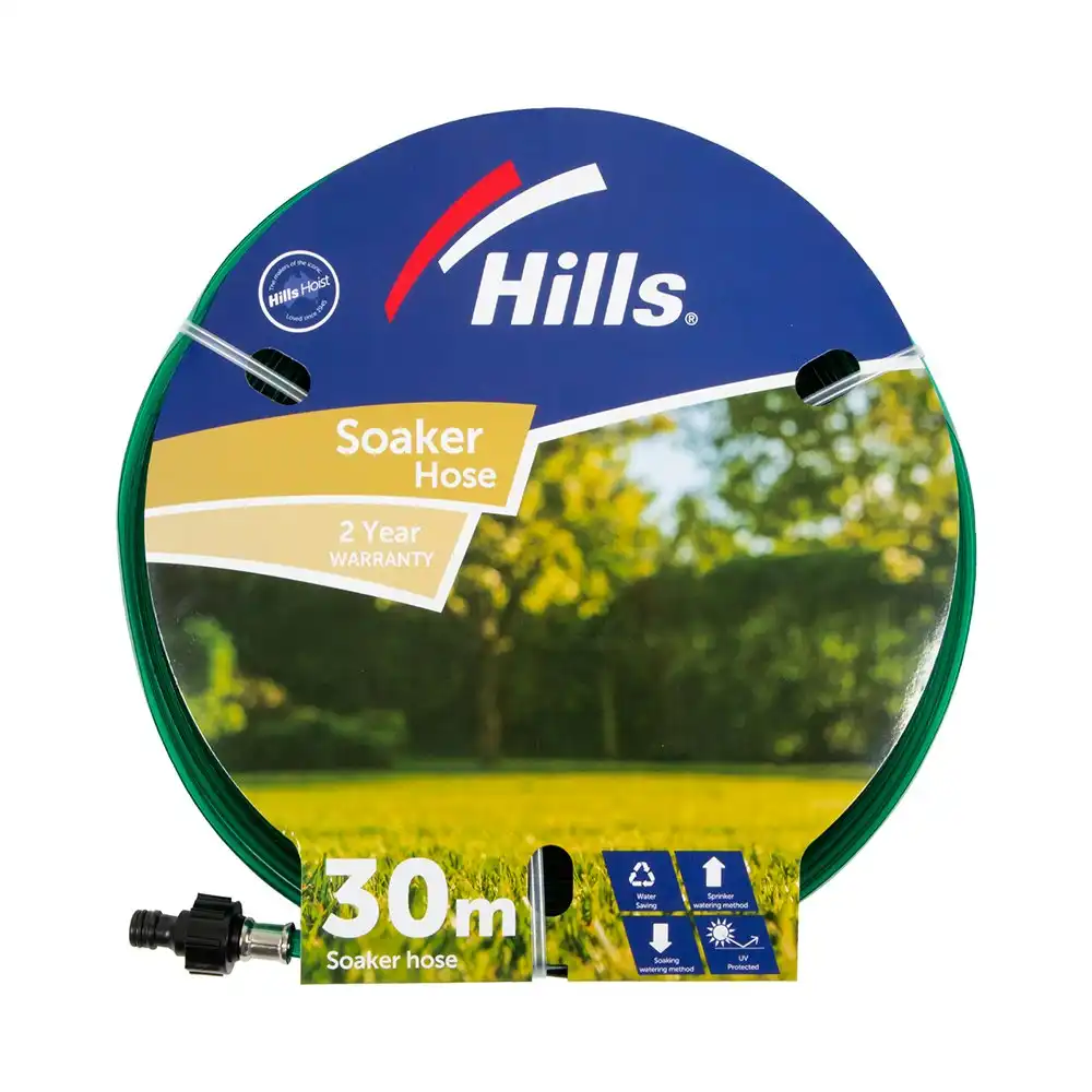 Hills Soaker Series Garden Watering Hose 30M Flexible UV Resistant Multipurpose