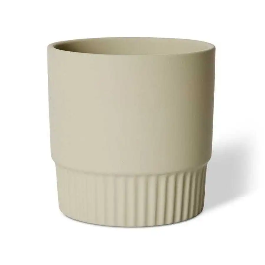 E Style Logan 19cm Ceramic Plant Pot Home Decor Round Planter Soft Green