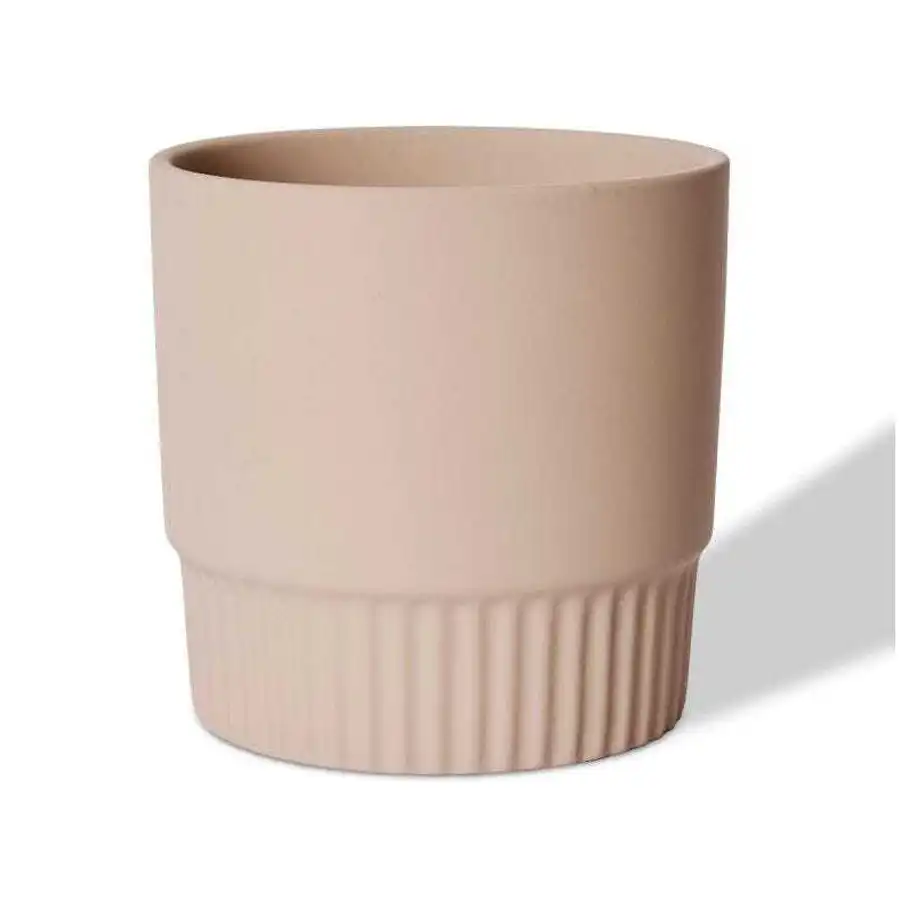 E Style Logan 19cm Ceramic Plant Pot Home Decor Round Planter Soft Pink