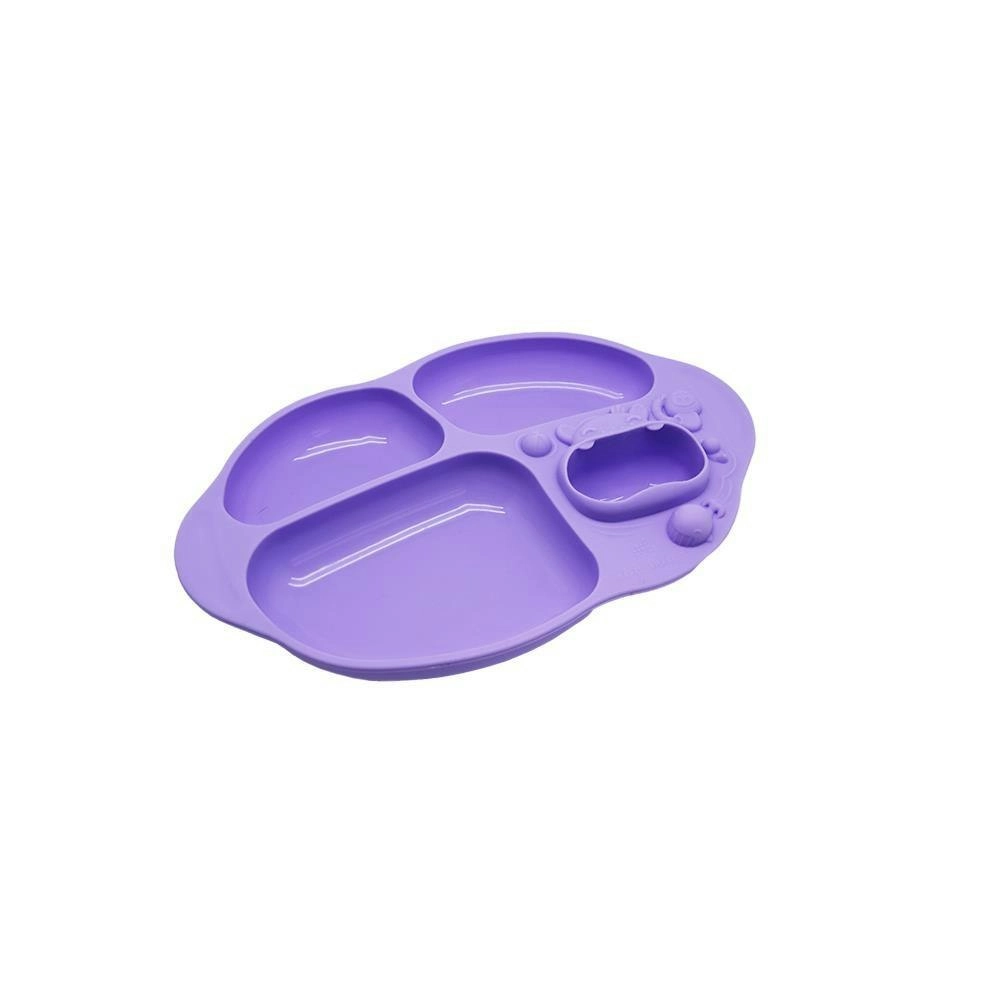 Marcus & Marcus Yummy Infant/Child Suction Cup Divided Plate Lilac Purple 6m+