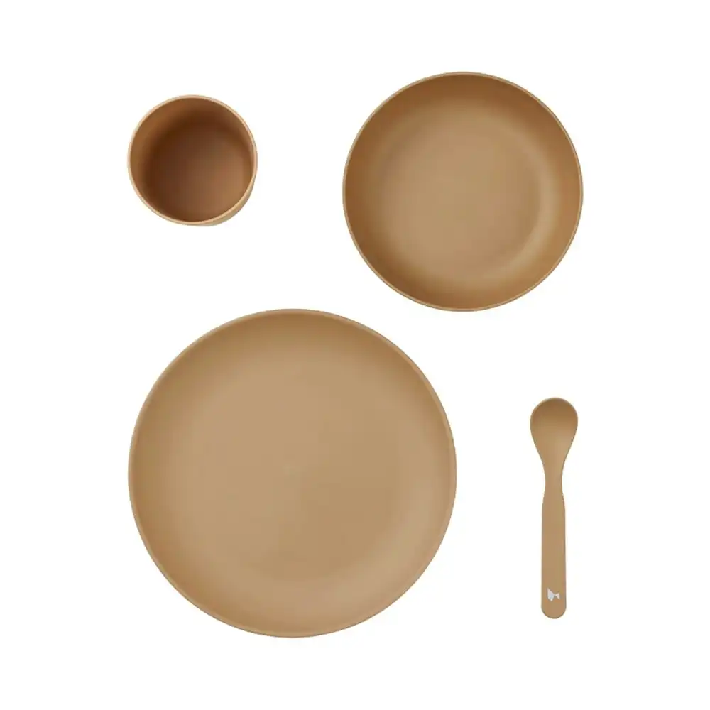 Fabelab PLA Meal Set Dinner Feeding Cup/Bowl/Plate/Spoon Baby/Infant Caramel