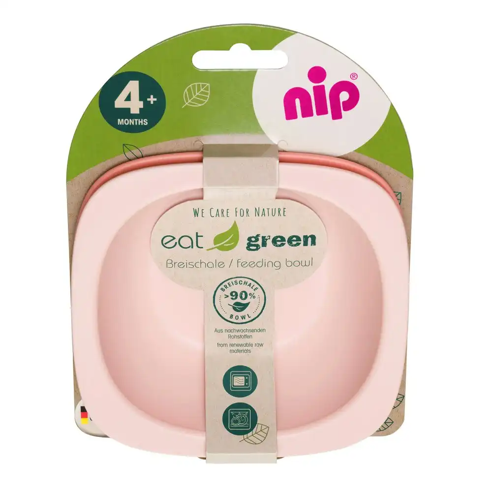 2pc Nip Eat Green Infant/Baby Stackable PVC/BPA Free Feeding Dish/Bowl Pink 4m+