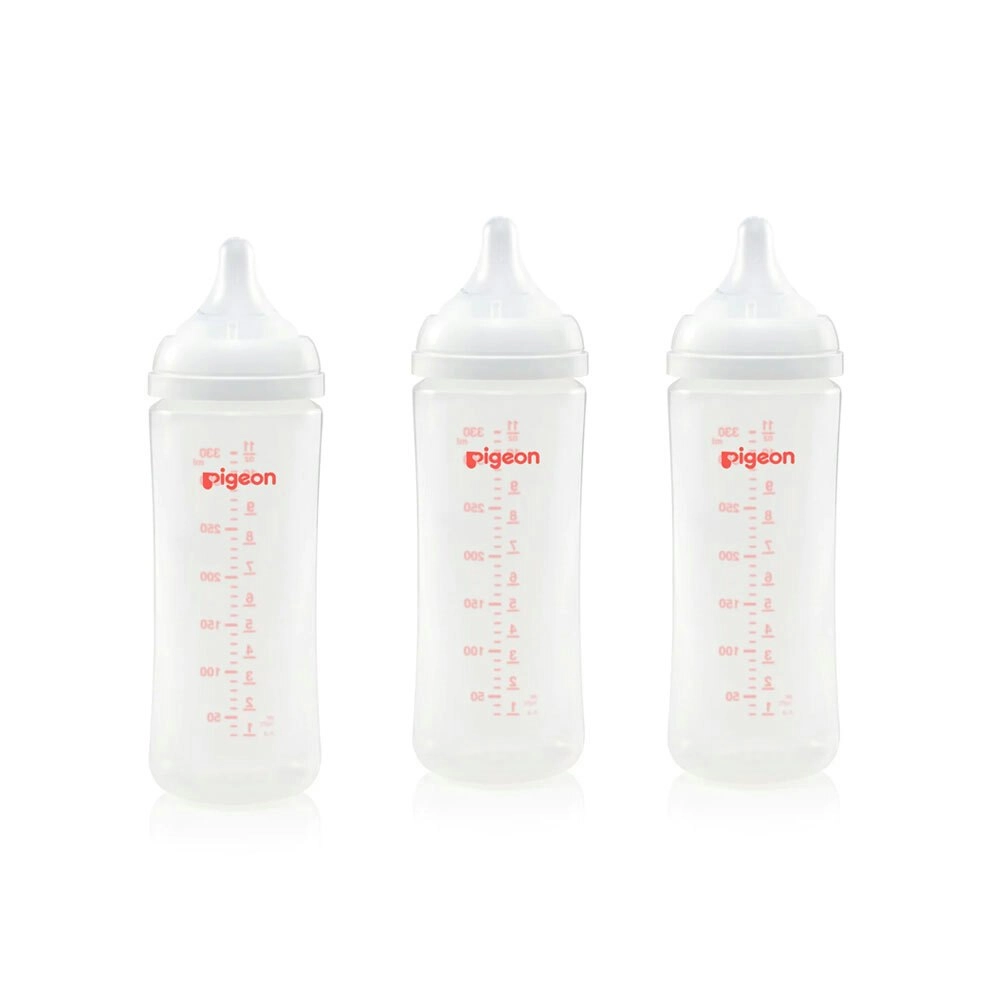 Triple Pack PIGEON Softouch III Peristaltic Plus Baby/Newborn Bottles 6m+