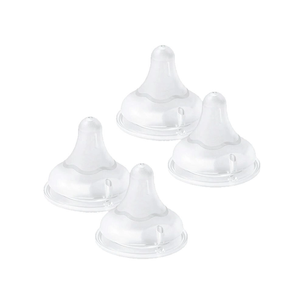 4pc PIGEON Softouch III Peristaltic Plus Baby/Newborn Drinking Bottle Teat 1m+