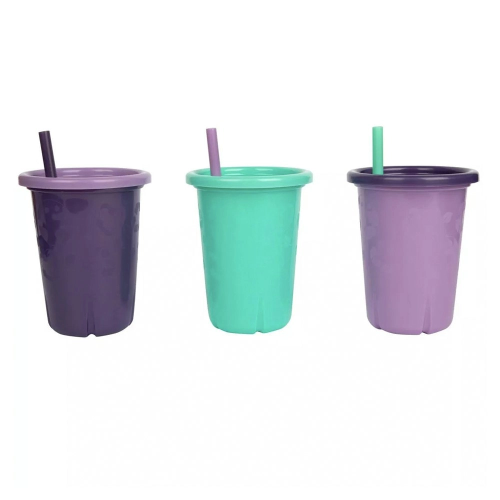 3pc Green Grown 10oz/296ml Straw Sippy/Drinking Cups Kids Set 18m+ Assorted