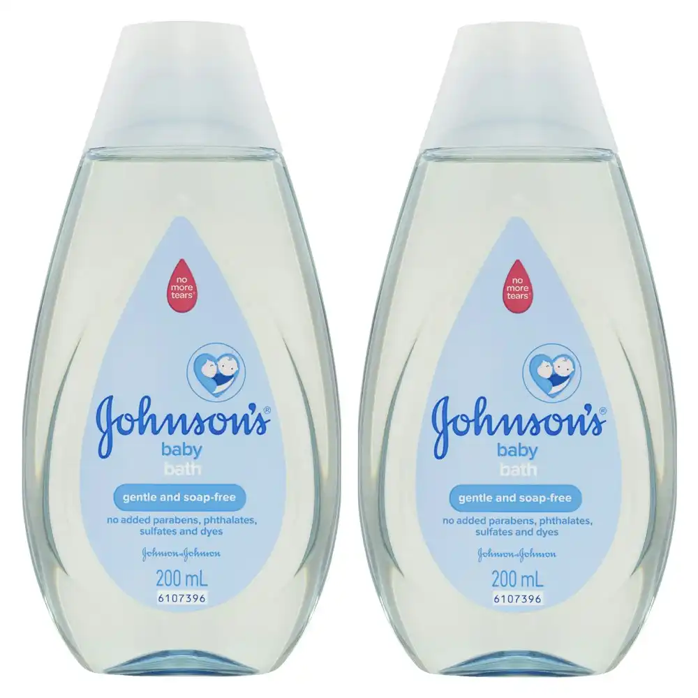 6x Johnson's Baby/Children's Gentle Cleansing Bath Soap Free Liquid Bottle 200ml