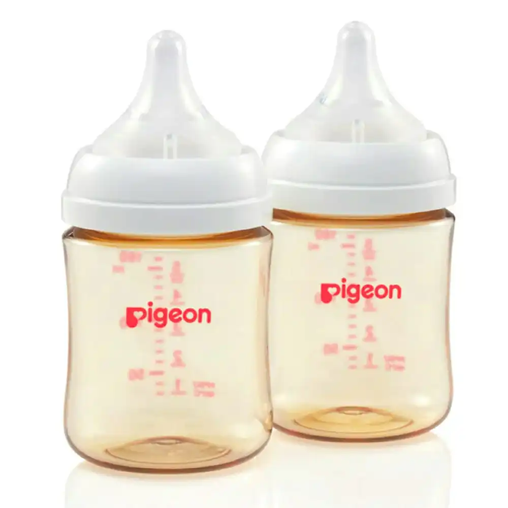 2pc PIGEON SofTouch Anti-Colic Baby/Newborn Feeding Milk Bottle PPSU 160ml 0m+