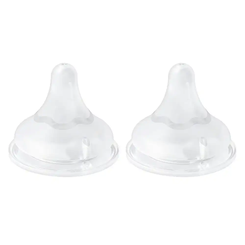 2x PIGEON Softouch lll Peristaltic Plus Anti-Colic Teat SS For Bottle Baby 0m+
