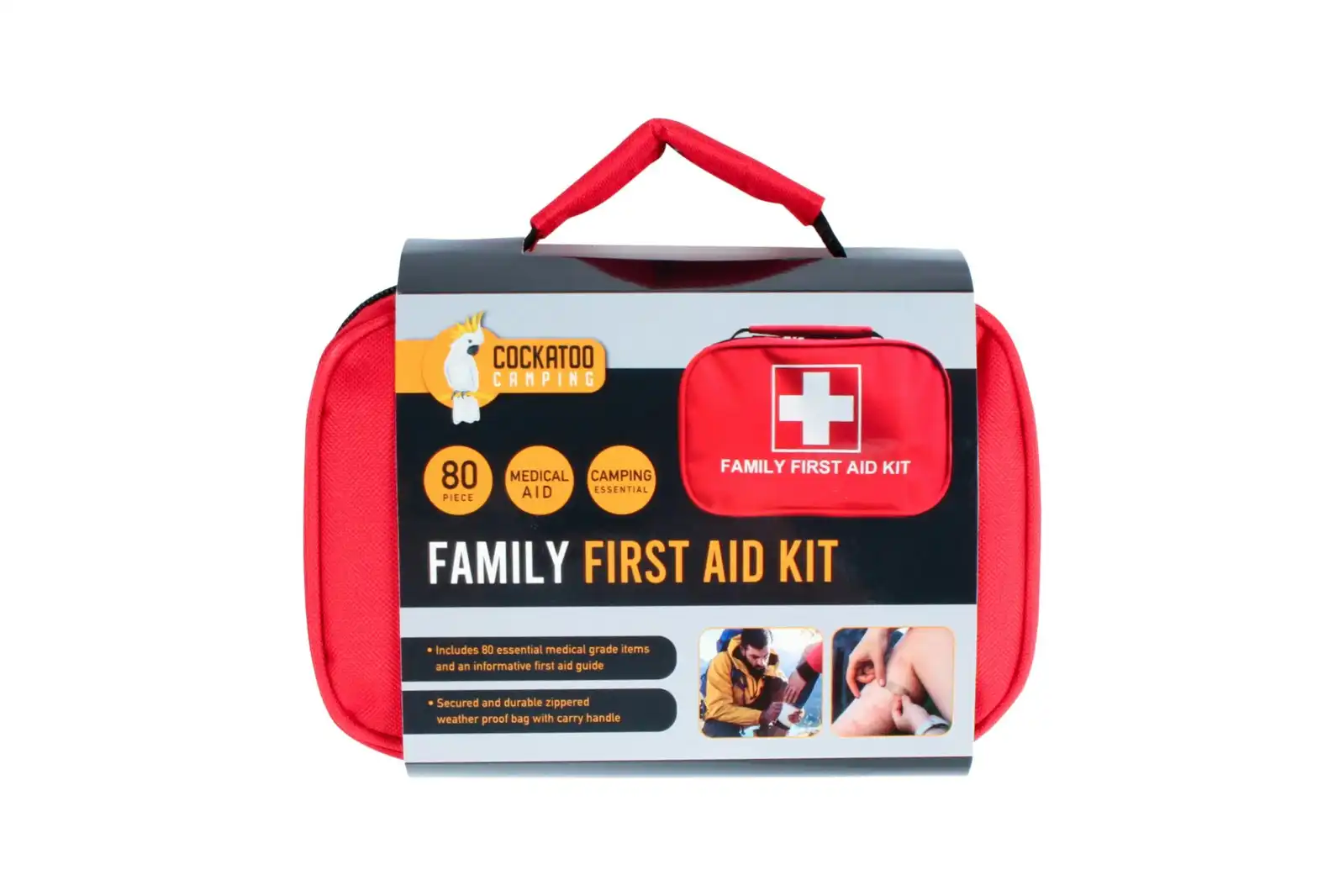 80pc Wildtrak Family First Aid Kit Family Camping/Travel Medical Survival Bag